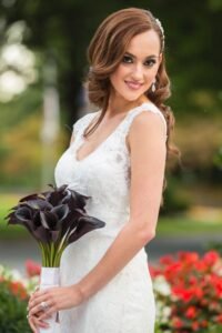 Eggplant calla lily bouquet